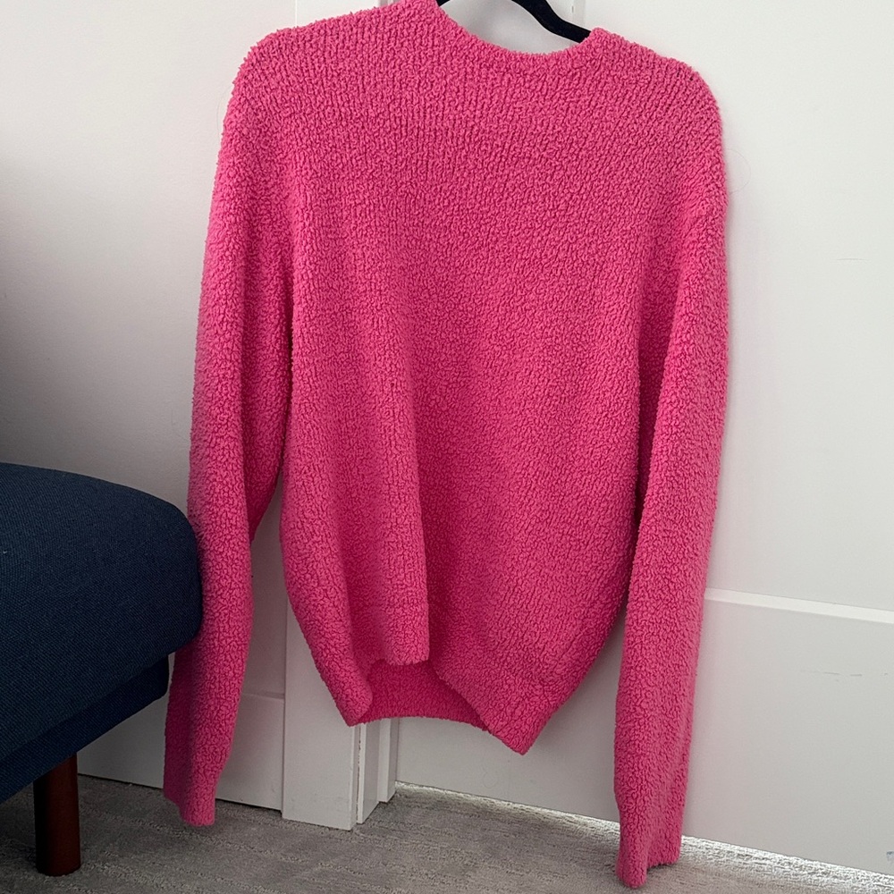SKIMS Vibrant Pink Crew Neck Sweater